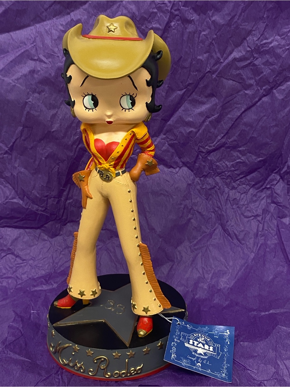 Vintage Betty Boop Cowgirl Bobble Head Figurine